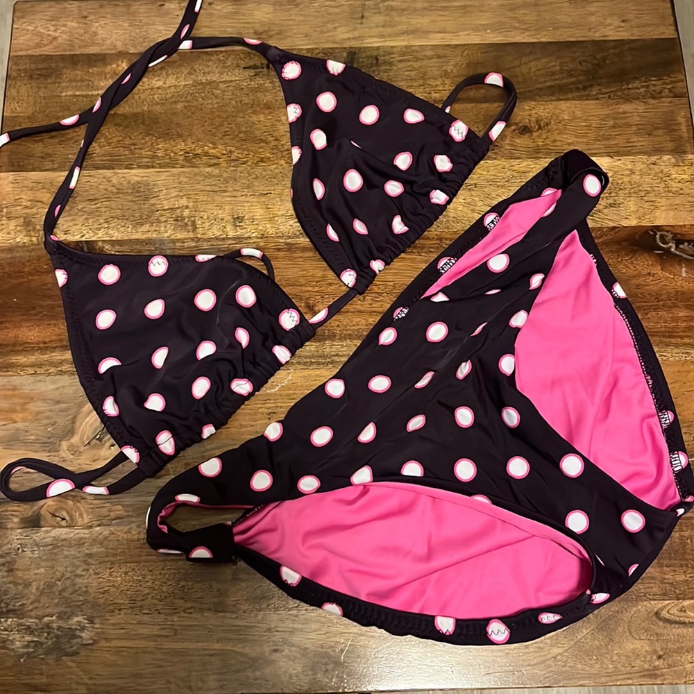 NWOT purple polka dot bikini 👙